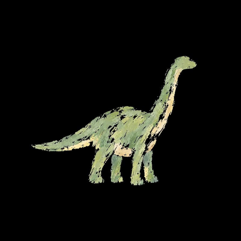 A painted dinosaur