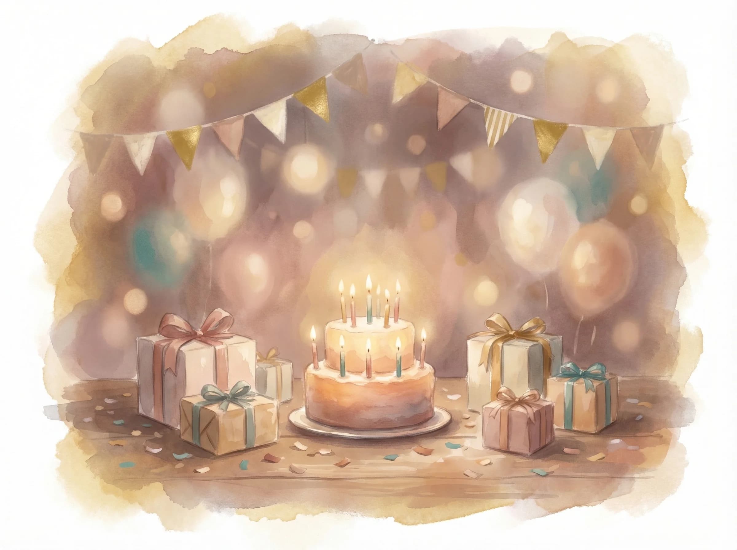 Birthdays occasion storybook illustration