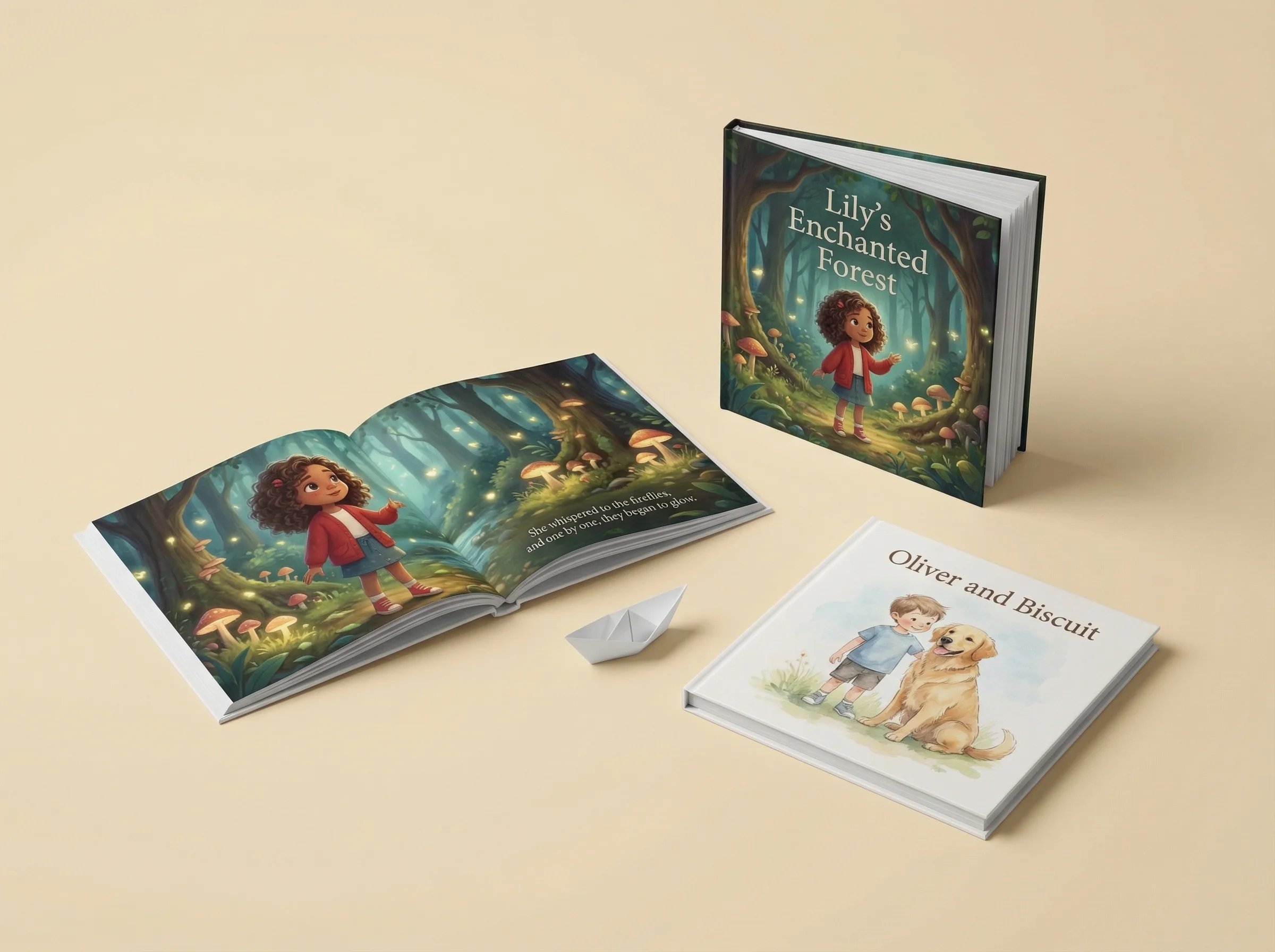 A finished Pixar-style storybook spread