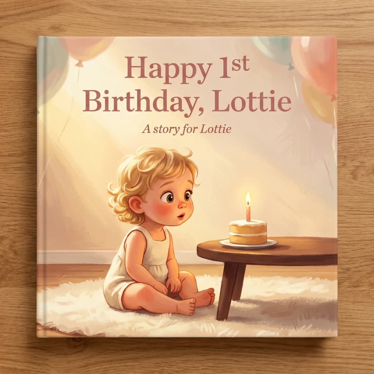 A one-of-a-kind hardcover personalised birthday book with the child illustrated as the hero